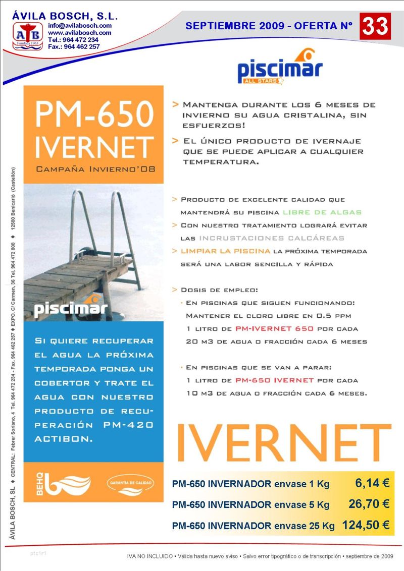 ivernador para piscina